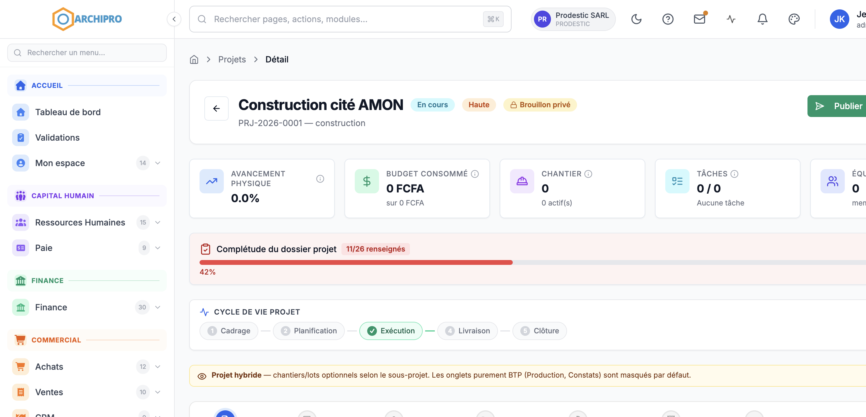 Fiche projet